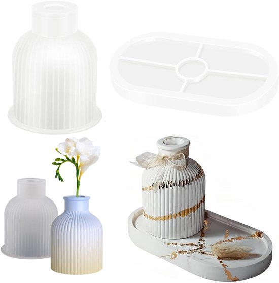 Unieke Resin Vaas voor Planten, Epoxy Siliconen Mallen voor DIY Decoraties en Bloempotten, Creatieve Vormgeving met Hars