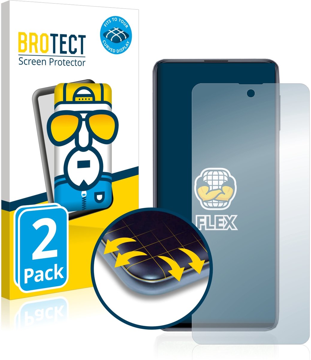 BROTECT - Screenprotector voor Samsung Galaxy M31s - Folie Beschermfolie transparant volledig dekking - 2 Stuks