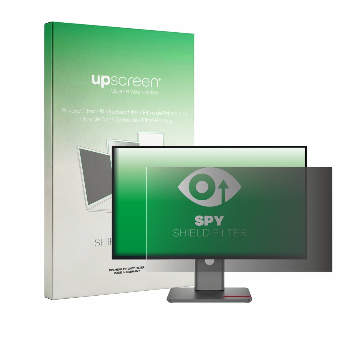 upscreen - privacyscherm voor Lenovo ThinkVision P27QD-40 27" - privacy filter screenfilter Blauwlichtfilter