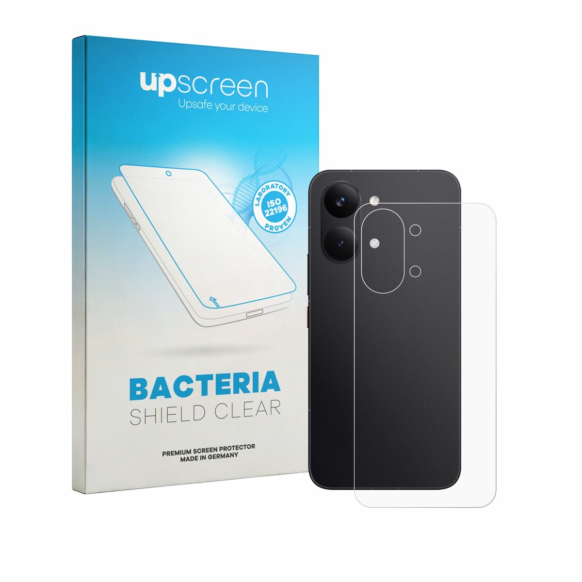 upscreen - Screenprotector voor Xiaomi Poco X8 Pro Max (Achterkant) - Folie Beschermfolie transparant antibacterieel