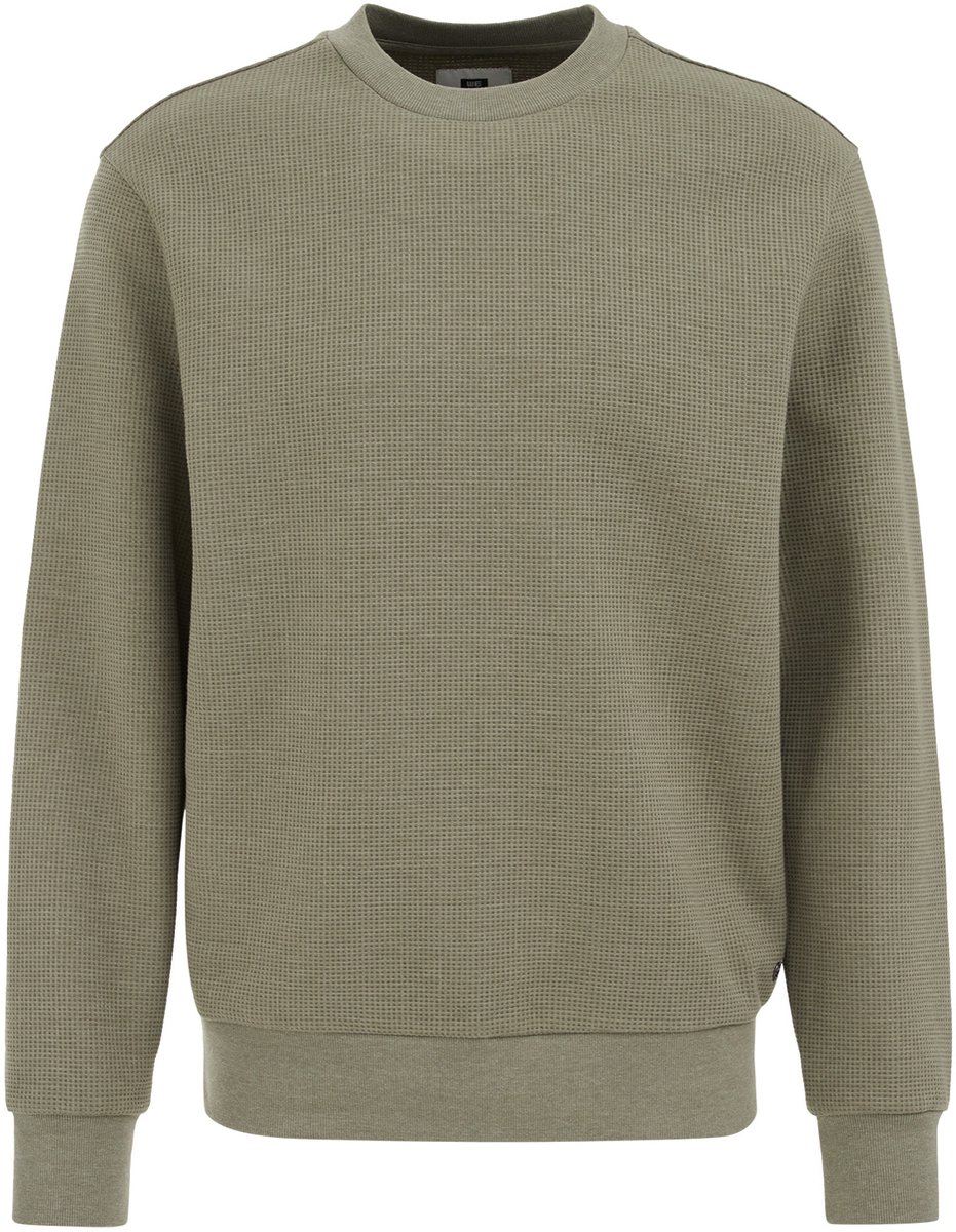 WE Fashion Heren regular fit sweater met structuur