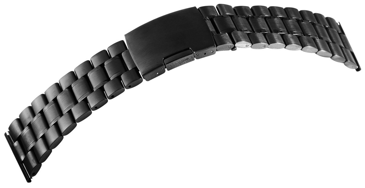 Engelhardt Engelhardt heren vervangende horlogeband Edelstahl, zwart, maat 18 - 26 mm, duurzaam