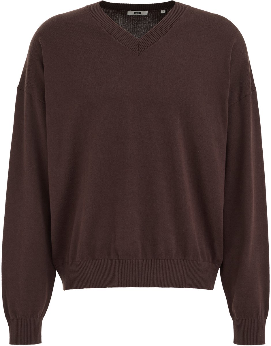WE Fashion Heren regular fit fijngebreide trui met embroidery