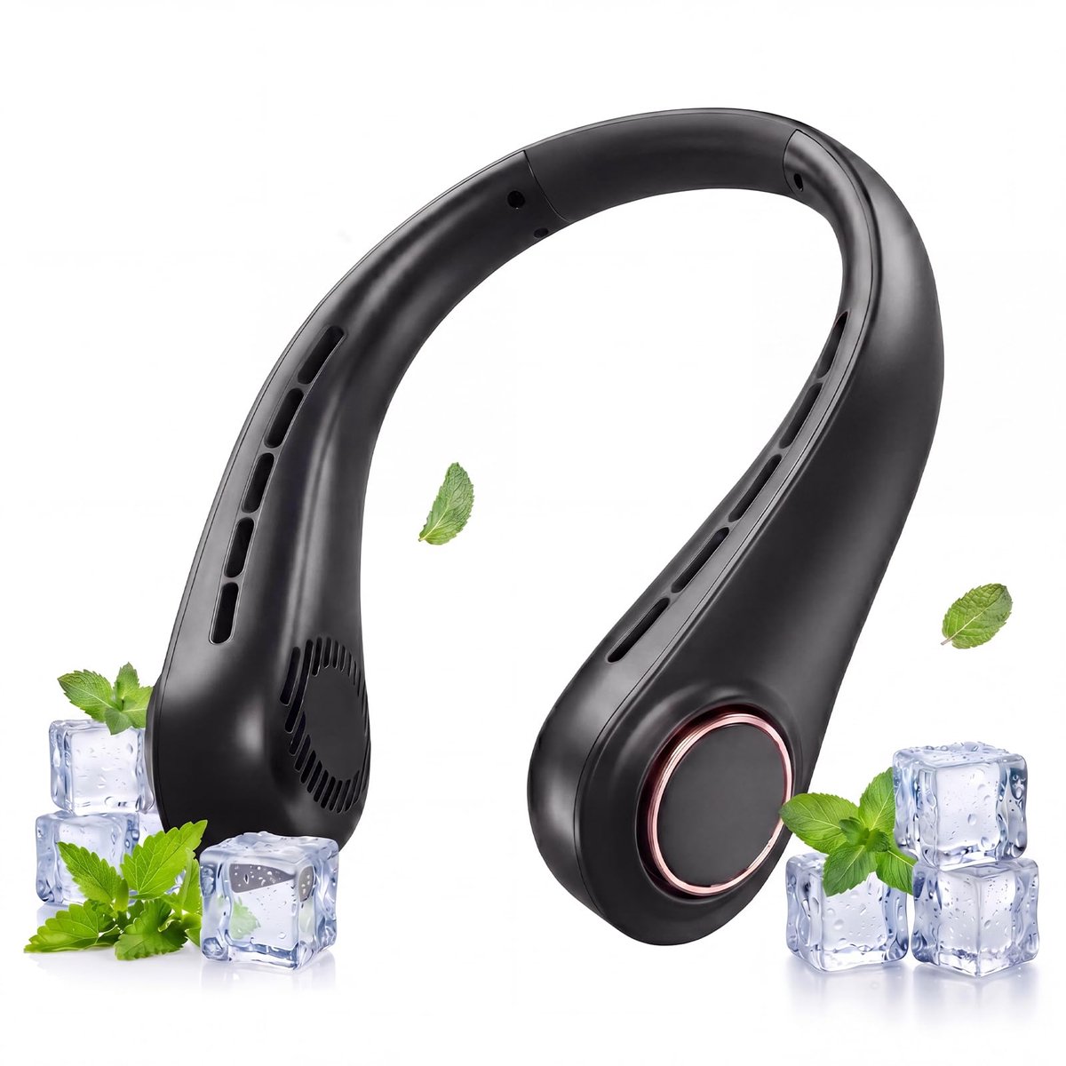 SnelShoppen - Draagbare Nekventilator Bladeloos Oplaadbaar 5 Snelheidsstanden Handsfree Koelventilator voor Thuis, Kantoor, Reizen, Sport - Persoonlij