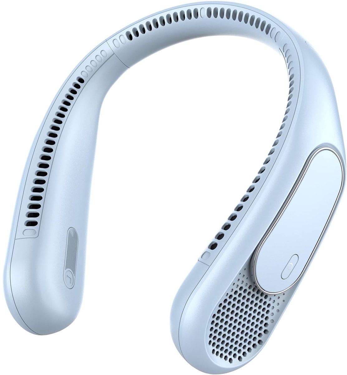 SnelShoppen - Draagbare Nekventilator 6000mAh Oplaadbare Bladloze Ventilator met 3 Snelheden - Handsfree USB Koelventilator voor Binnen & Buiten (Blau