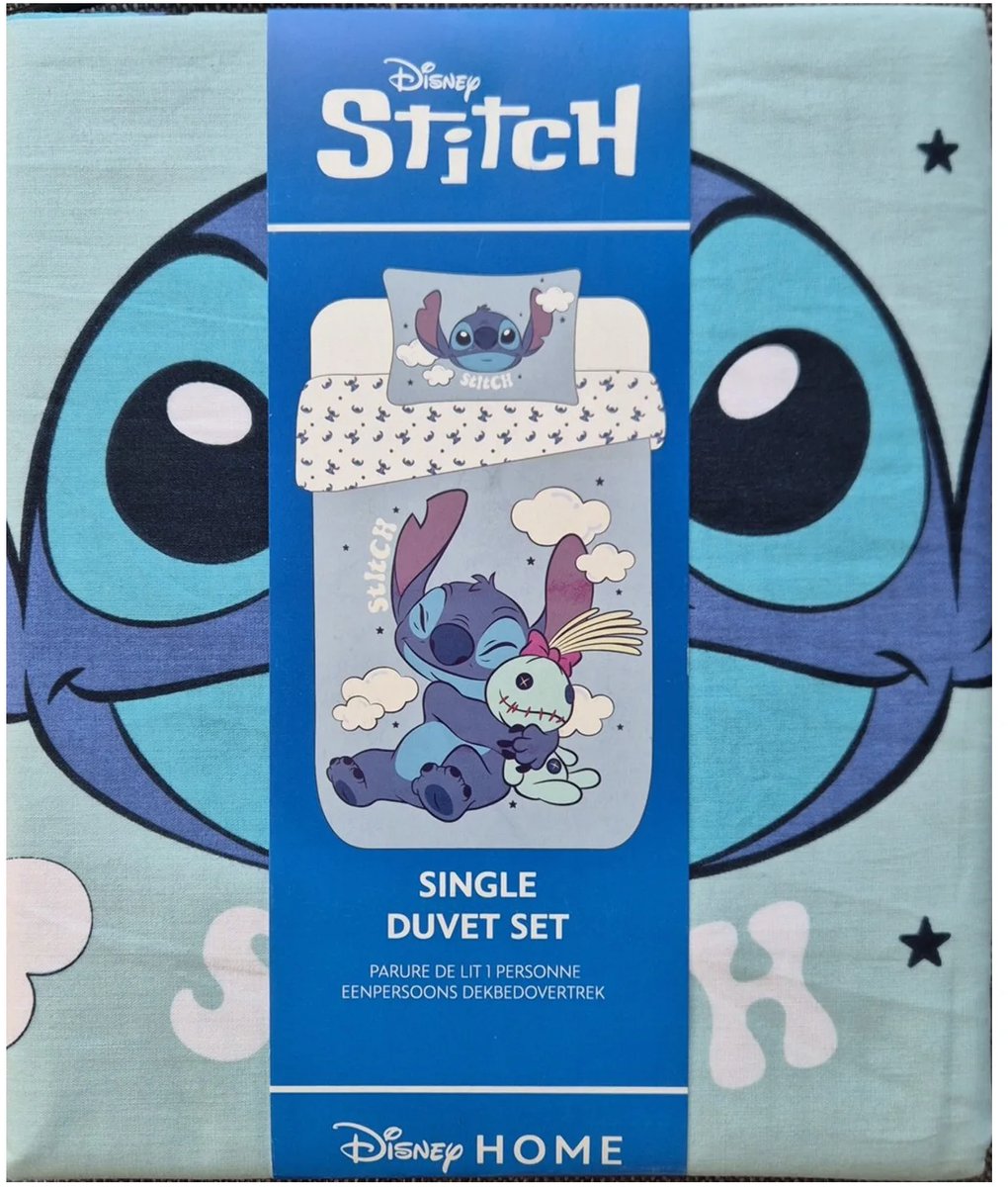 Disney Stitch eenpersoons dekbedovertrek - Katoen Polyester - Inclusief kussenhoes - 140 x 200 cm