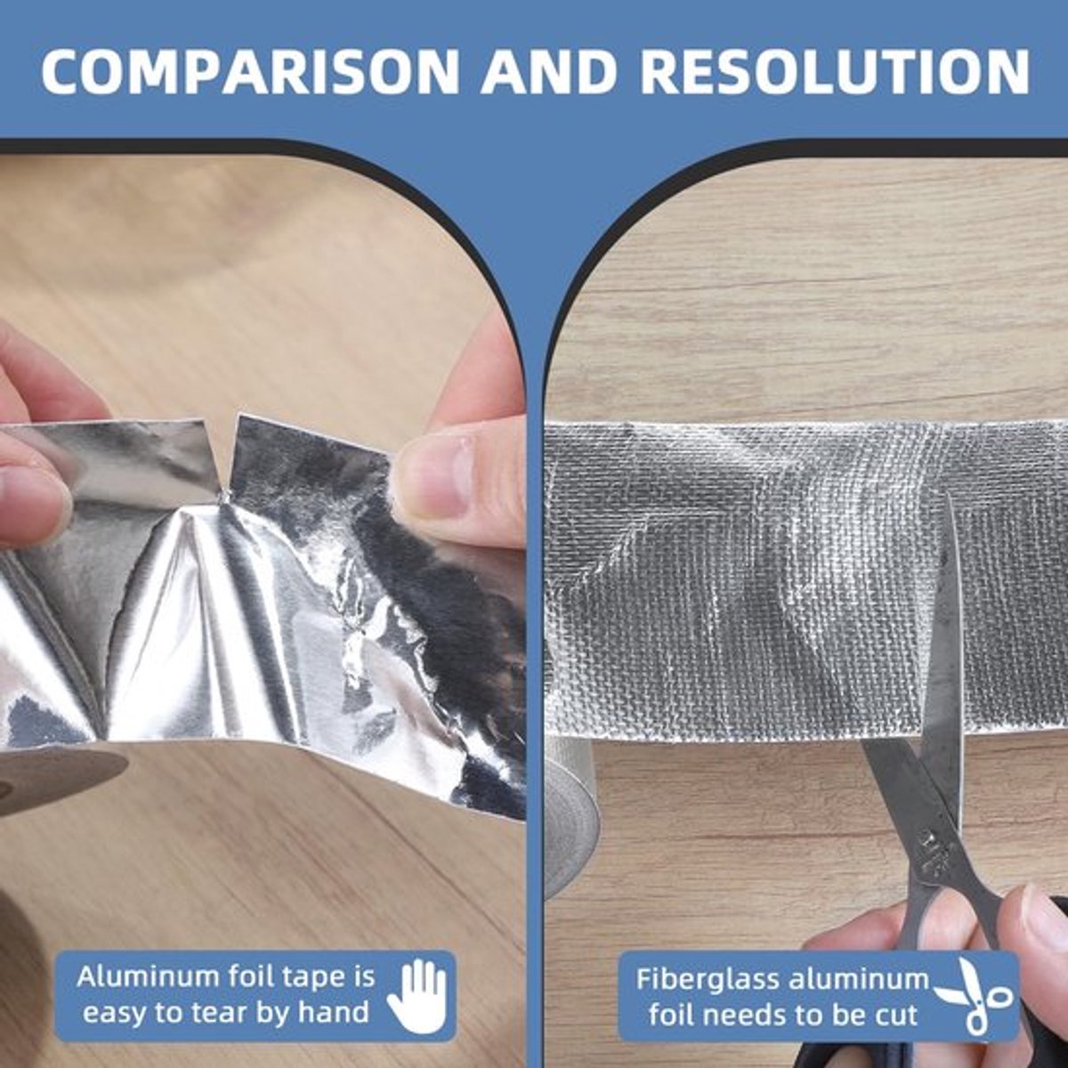 Aluminium Plakband Hittebestendig - Aluminium Tape - Waterdicht - Zelfklevend - Glasvezel - 75 mm x 20 m