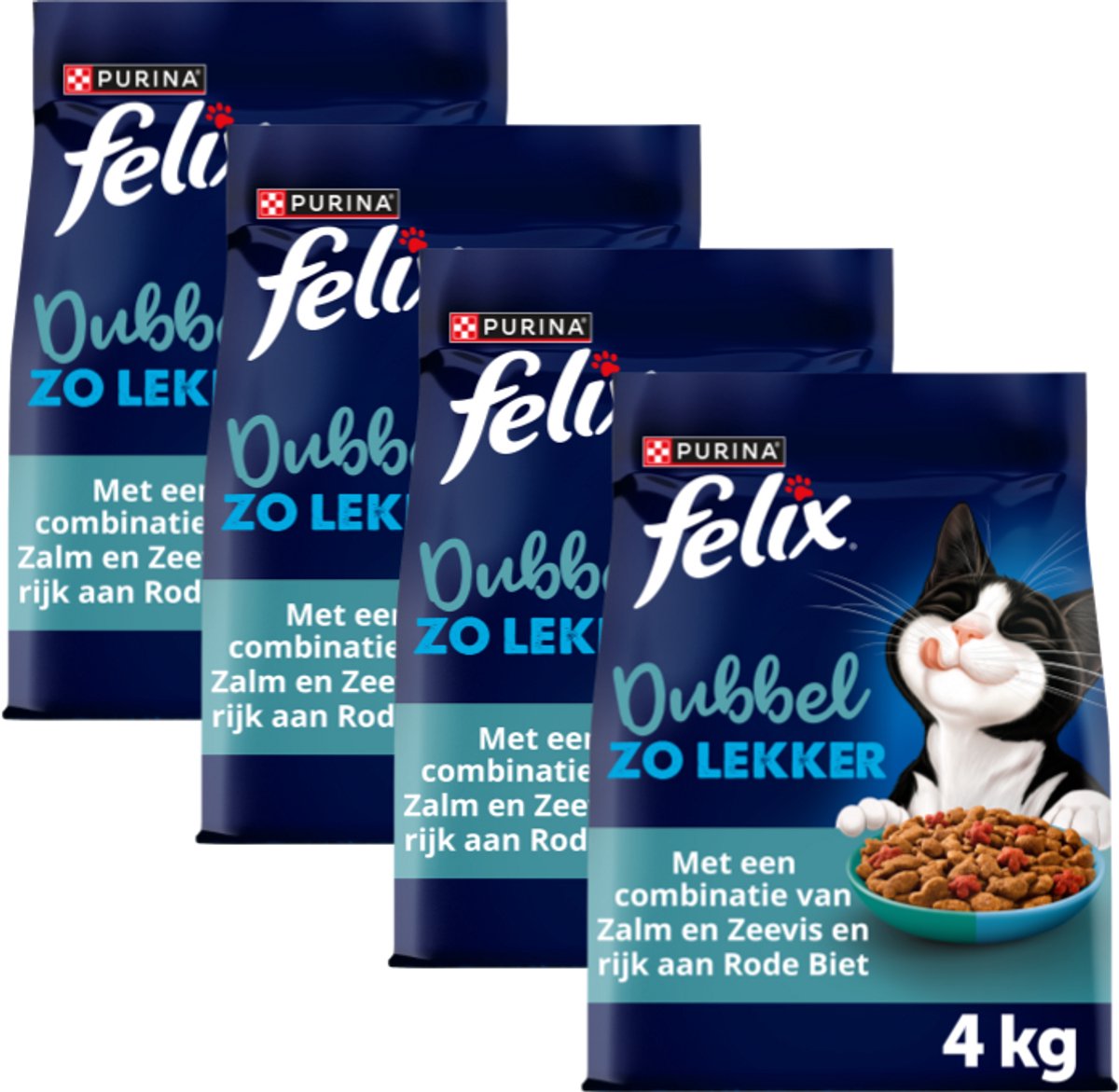 Felix Felix Dubbel Zo Lekker - Zalm & Zeevis - 4 x 4kg