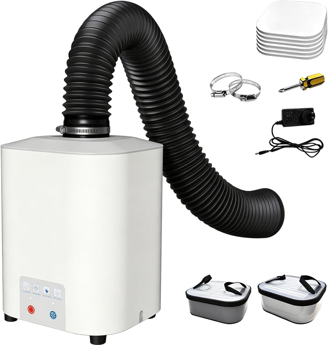 mobiele luchtreiniger 50 W - 3-traps filtersysteem - stille rookabsorber - ideaal voor fijn laswerk - SnelShoppen
