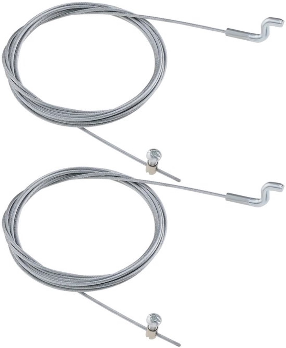 Gaskabel 2000 mm - Flexibele Kabel - Z-haak Motorremkabel - Staal - Diameter 1,5 mm - Duurzaam en Sterk