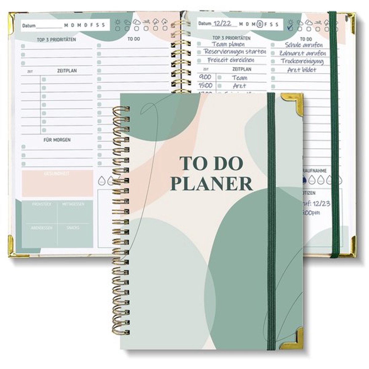 Dagplanner ongedateerd - A5 formaat - 120 dagen - To do planner - Notitieboek - Spiraalblok - Perfect voor kantoor en school - Planningsboek