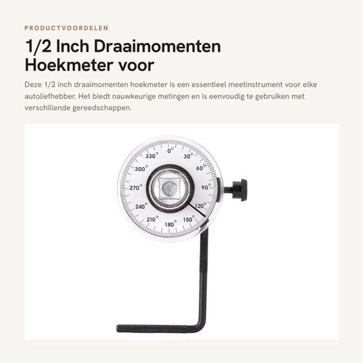 Hoekmeter met instelbare koppels - Digitale Hoekmeter - Torsiehoekmeter - 360 Graden Schaal - Precisie Meetinstrument - Set van 2 Stuks - Koppelmeter