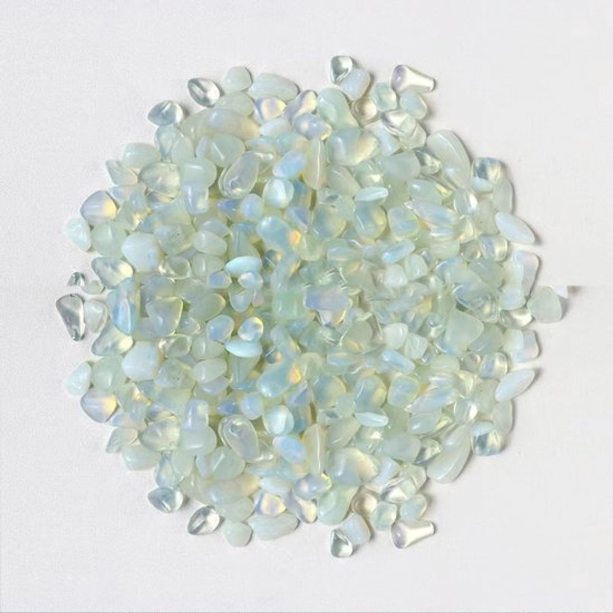 Sierstenen 3-5 mm - Kleine Halfedelstenen - Decoratiegranulaat - Voor Handwerk/Aquarium - 100 g - Wit Kristal - Decoratiestenen