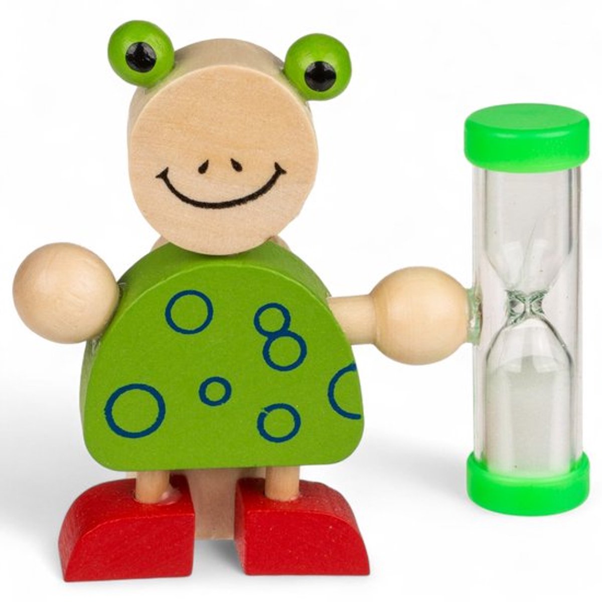 Tandenborstelhouder met Zandloper - Houten Tandenborstelhouder - Grappige Dierenfiguren - Educatief en Decoratief - 3 Minuten Timer - Kindvriendelijk Ontwerp - Tandenborstelstandaard