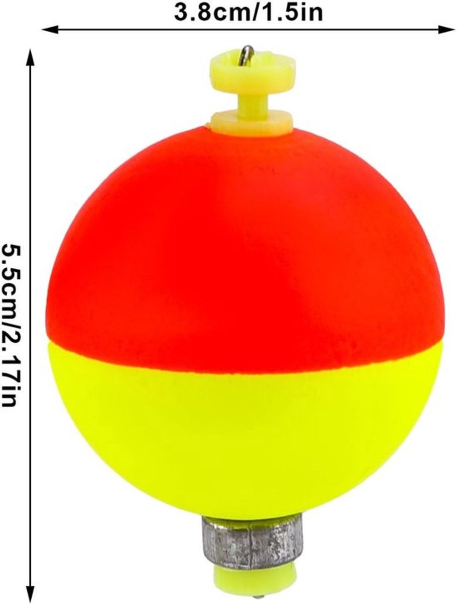 Vissenfloats 12 Stuks - EVA Materialen - Antislip Sluiting - Lichtgewicht - Duurzaam - Geschikt voor Panfish en Crappie - Visbobbers