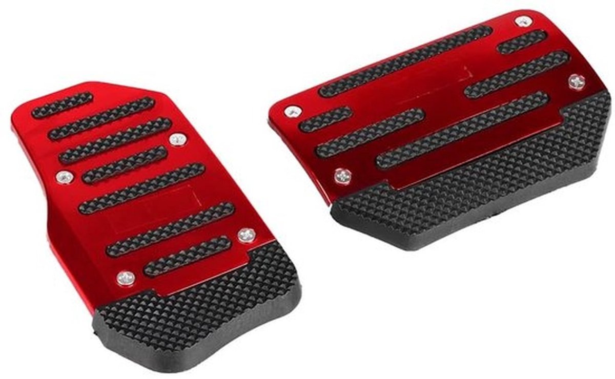 Set van 4 Rode Anti-slip Pedaal Covers voor Auto