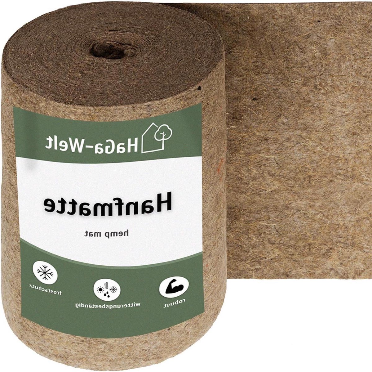 Hennep Mulch Mat - Worteldoek Bodembedekker - Onkruid Vrij Houden - Gemaakt van Hennepvezels - 0.65 x 10 m - Bruin