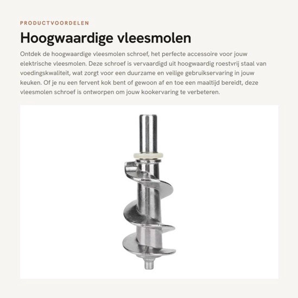 Hoogwaardige vleesmolen - Vleesmolenaccessoire - Duurzaam - Roestvrij staal - Keukenaccessoire - Veilig en niet-giftig - Geschikt voor th...