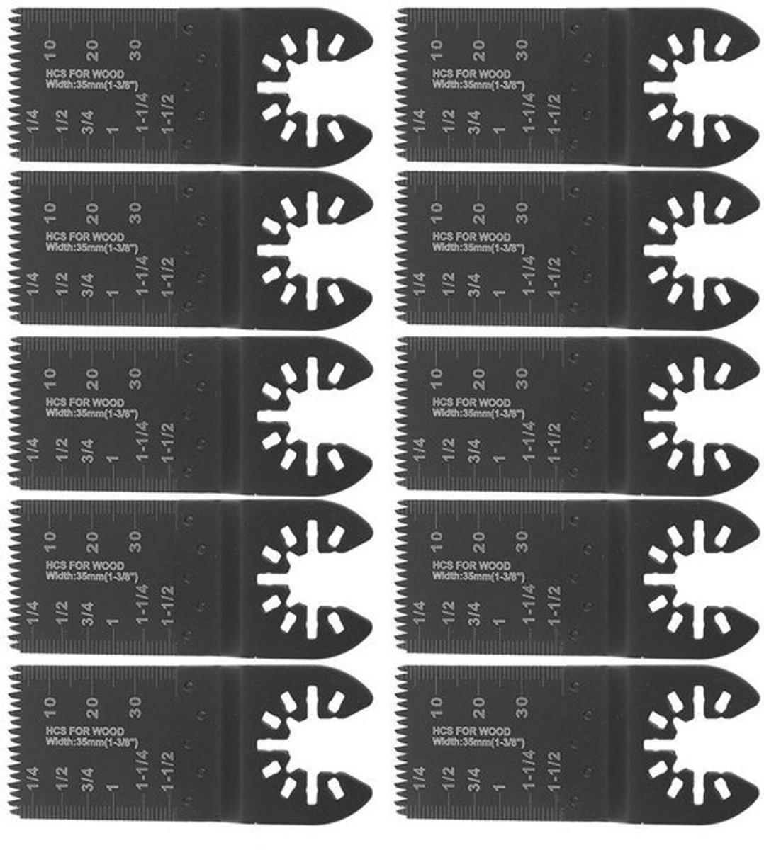 Dailygoods- Zaagblad 35 mm - Staal met hoog koolstofgehalte - Grove/fijne tanden - 10 x Zaagbladen - Duurzaam - Snelle snijkanten - Snijblad