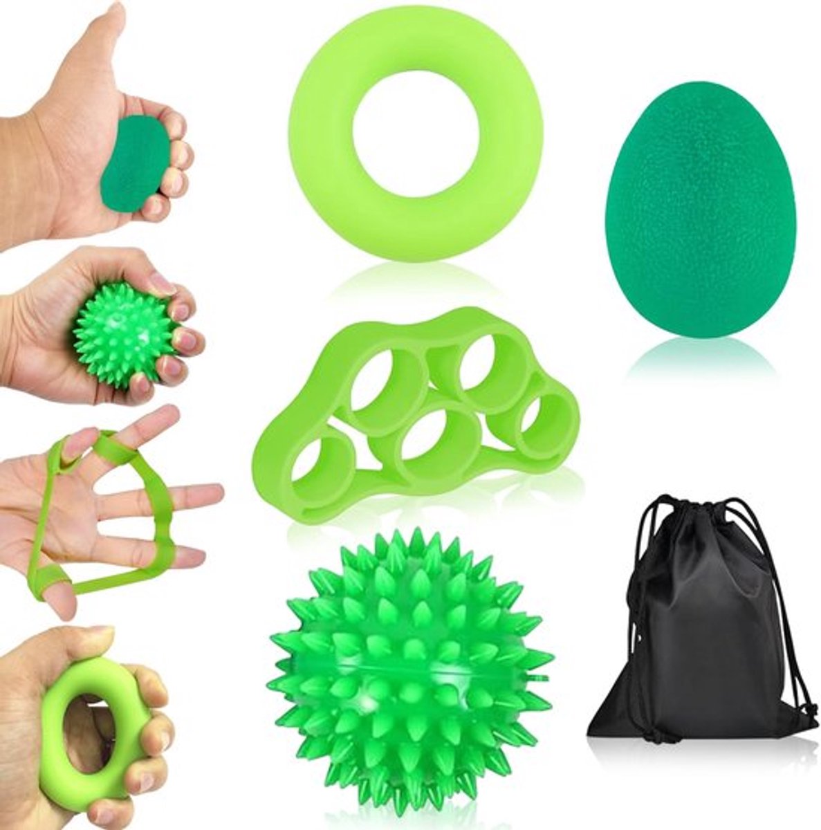 SnelShoppen - Hand Trainer Set, Finger Trainer Ball, Grip Trainer voor Sterke Vingers, Stressverlichting, Osteoarthritis Training, 4-in-1 Multifunctio