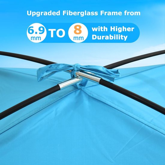 Strandtent voor 4-5 Personen - UPF 50+ UV-Bescherming - Lichtgewicht Familietent voor Strand, Camping & Vissen — afbeelding 3