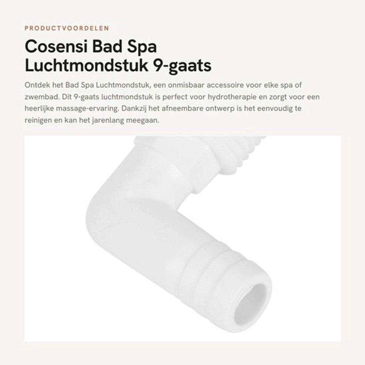 Luchtmondstuk 9-gaats - Bad Accessoire - Hydrotherapie - Zwembad - Badkuip - Eenvoudig te reinigen - Badmondstuk