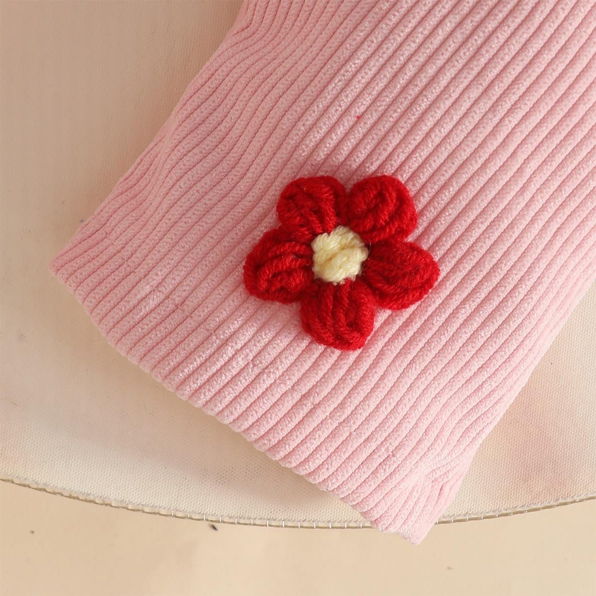 SnelShoppen - Zomerkleding voor Babymeisjes, Schattige Liefdes/Bloemenpatroon, Lange Mouwen Tuinbroek, Shorts, Hoofdband, Roze Gestreept, 6-12 Maanden