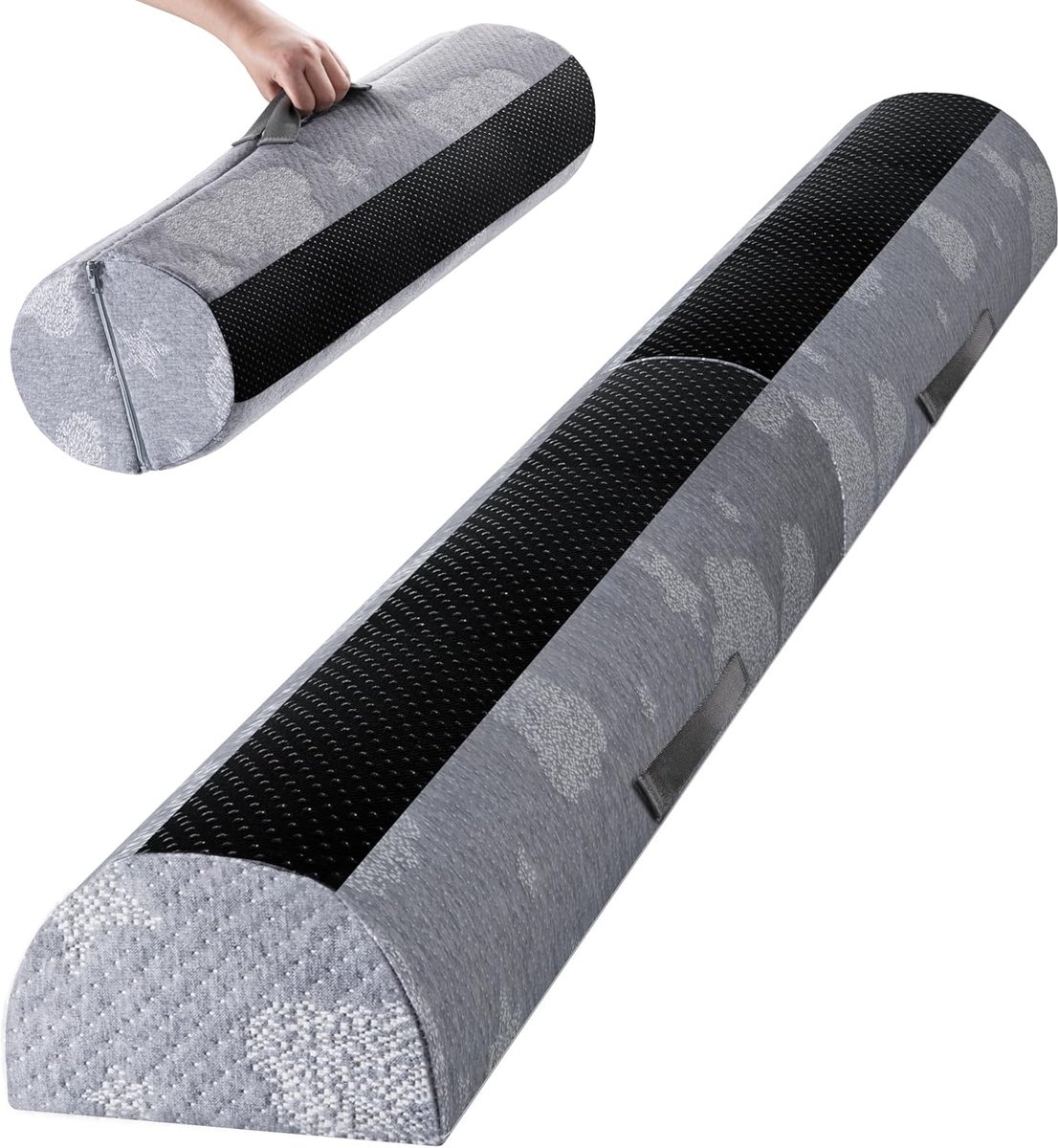 SnelShoppen - Opvouwbaar Babybedhek 2 stuks - Valbescherming van Schuim met Antislip Pads - Waterdicht & Wasbaar - Zachte Afneembare Overtrek - Veilig