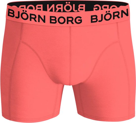 Zalmroze boxershort met zwarte tailleband met "BJÖRN BORG"-logo.