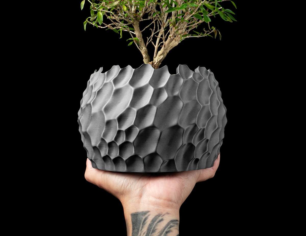 Skushy Dune Bloempot - Moderne Designpot voor Kamerplanten - Sculpturale Plantenpot voor Woonkamer en Kantoor - Premium Woondecoratie