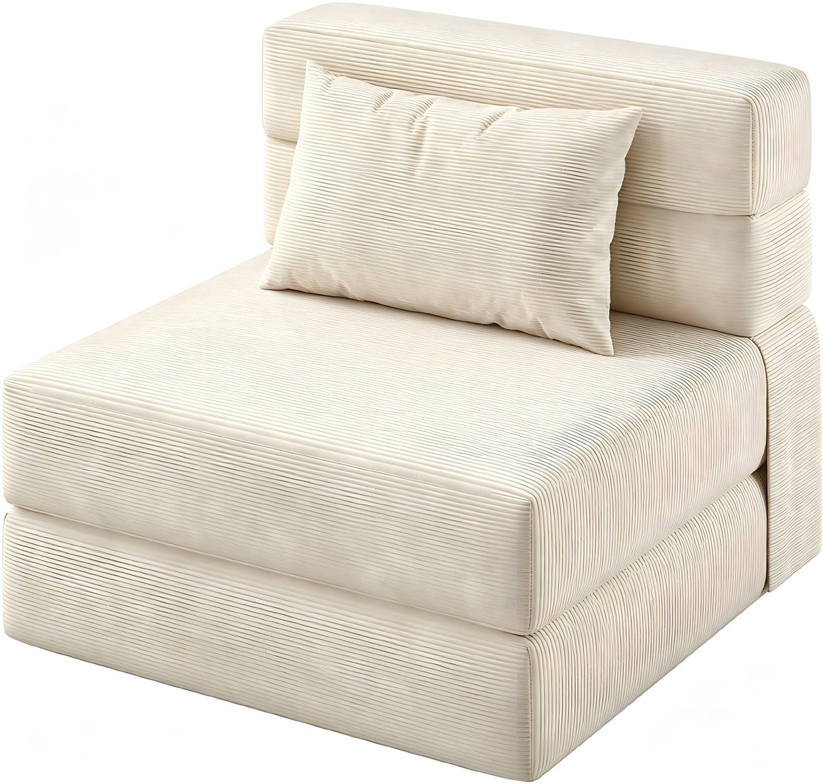 Slaapbank met Kussen - 183x71x23cm - Logeerbed - Opvouwbare Slaapbank - Slaapfauteuil - Af