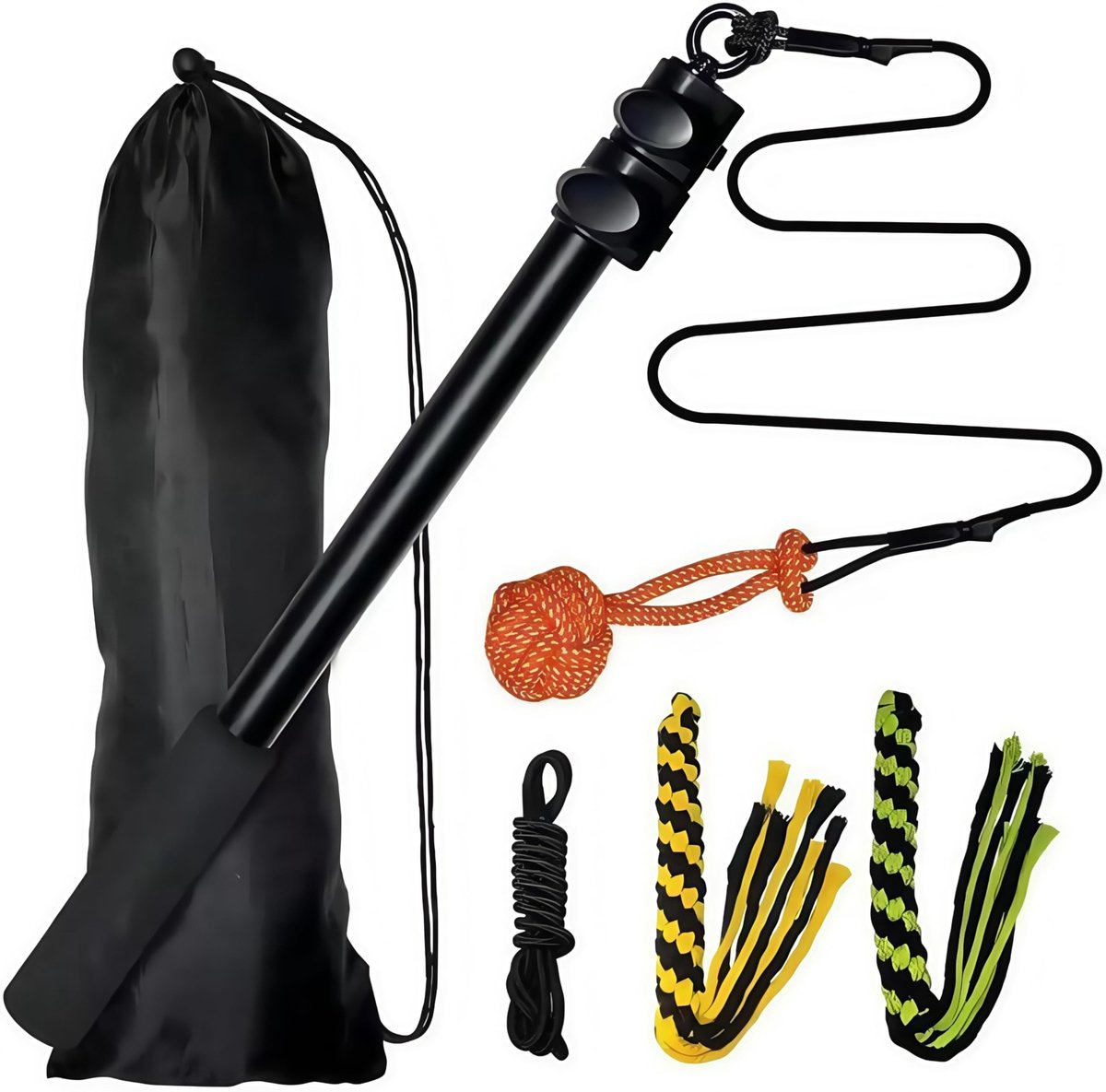 Dailygoods- Stimulerende Hengel Robuuste Aluminiumlegering - Hondenhengel - Training - Impulscontrole - Speelplezier - Lichtgewicht - Comfortabele Handgreep