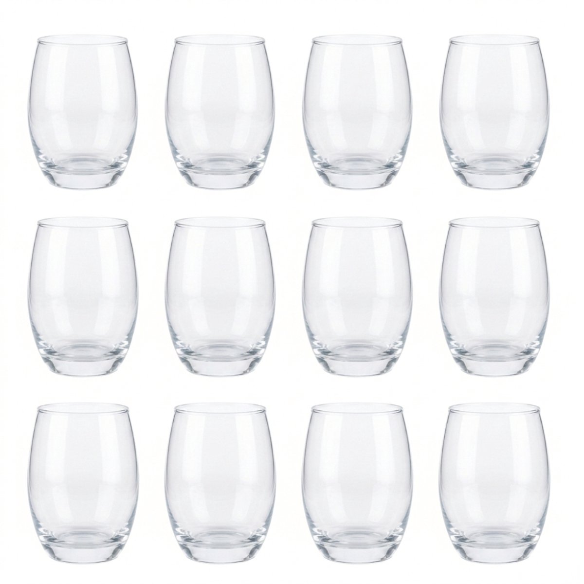Tumblerglazen – 450 ml – Transparant – Set van 12 – Drinkglazen