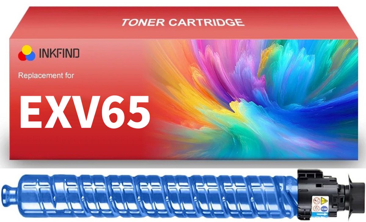 INKFIND EXV65 Cyaan tonercartridge compatibel met Canon C-EXV65 EXV65 Cyaan geschikt voor Canon imageRUNNER C3326i - 1-pack Cyaan