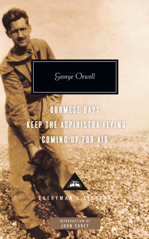 George Orwell avec un teckel. "Burmese Days", "Keep the Aspidistra Flying", "Coming Up for Air".