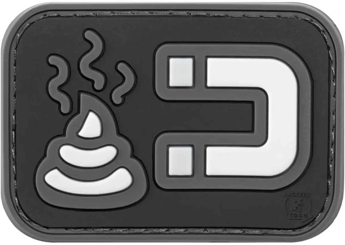Rubberen badge JTG Shit Magnet