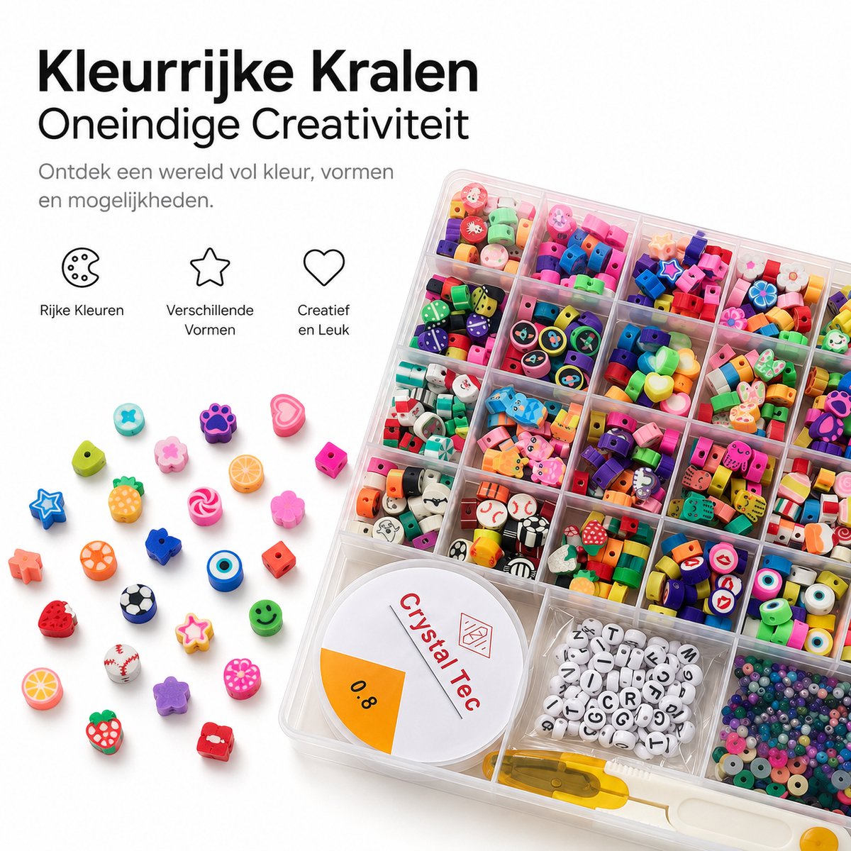 BOTC Sieraden Set - Knutselen meisjes - Armband Maken Set - 1050-Delig - Sieraden Halsketting Maken - 24 Stijl - Cadeau voor Meisjes Kinderen — cadeau in Spellen & Speelgoed - foto 6
