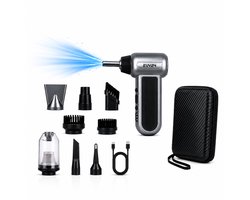 Evy24 Air Duster PRO - Perslucht - Compressed Air - 130.000 RPM - 8000 mAh - Draadloze Luchtblazer - Turbo Fan - Computer, Auto, Toetsenbord & Elektronica - Blazen, Zuigen & Opblazen - Hardcase