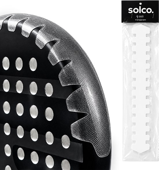 Solco Protectiontape voor Padelrackets Transparant met Profiel - 1 Stuk - Padel Protector - Racket Kras Bescherming - Full Cover Solco Protectiontape voor Padelrackets Transparant met Profiel - 1 Stuk - Padel Protector - Racket Kras Bescherming - Full Cover