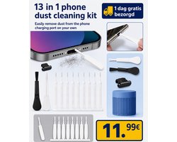 13-delige Telefoon Reinigingsset – Oplaadpoort Reiniger voor Smartphones & Oordopjes – Morgen in Huis