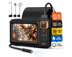 Strex Endoscoop met Scherm 15M - Inspectiecamera - Rioolcamera met HD Beeld - IP67 Waterdicht - Instelbare LED Verlichting