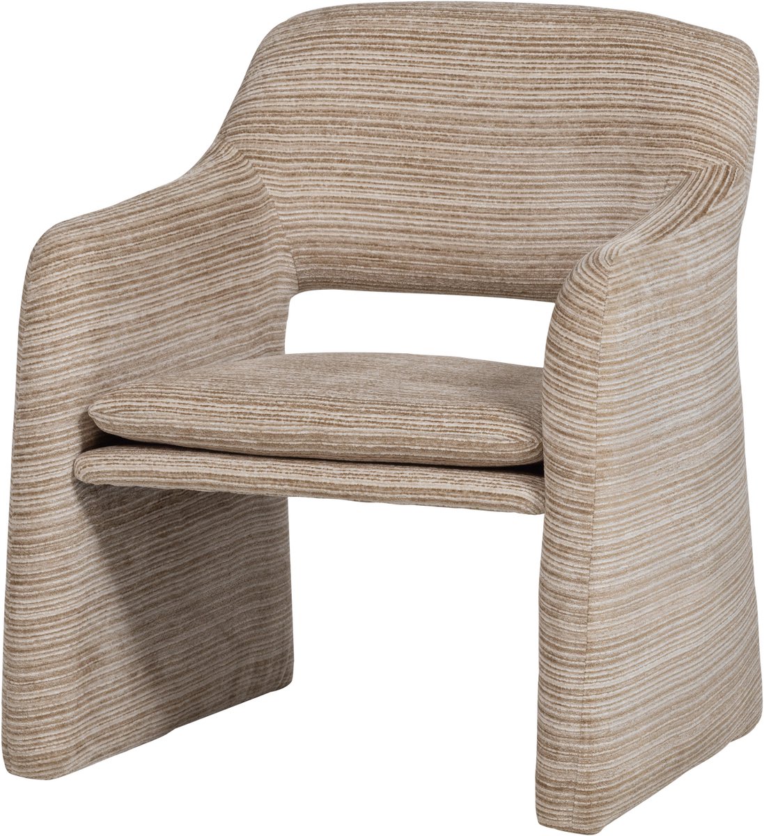 WOOOD Lyric Fauteuil - Streep Dessin - Naturel - 81x70x65