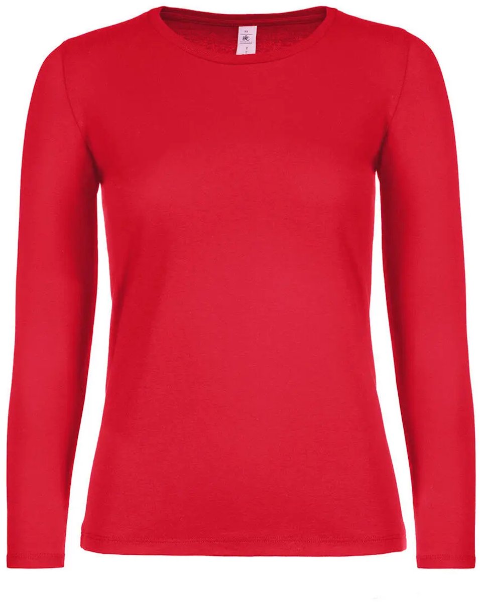 Dames-T-shirt met lange mouwen B&C E150