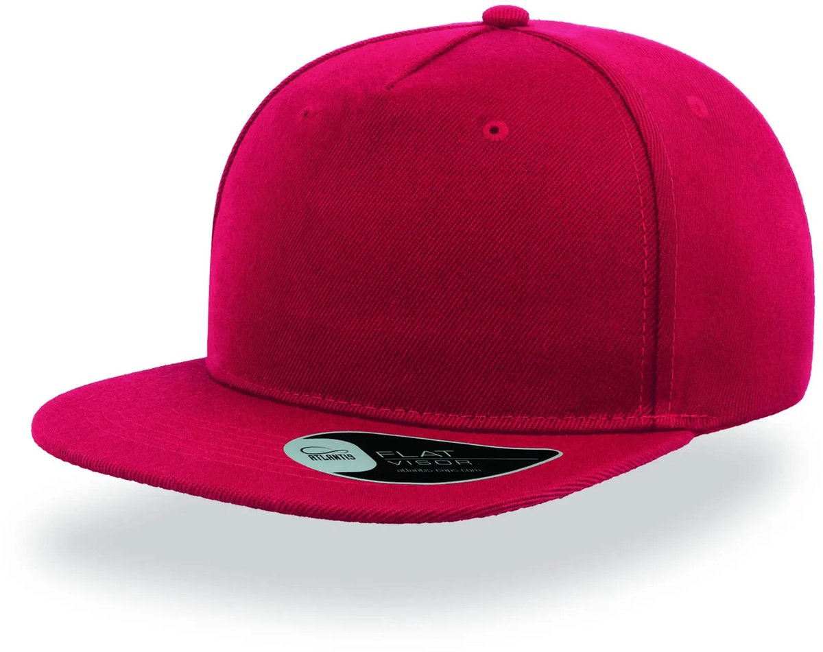 Atlantis Headwear Snap Five Cap AT401 - Red - One size