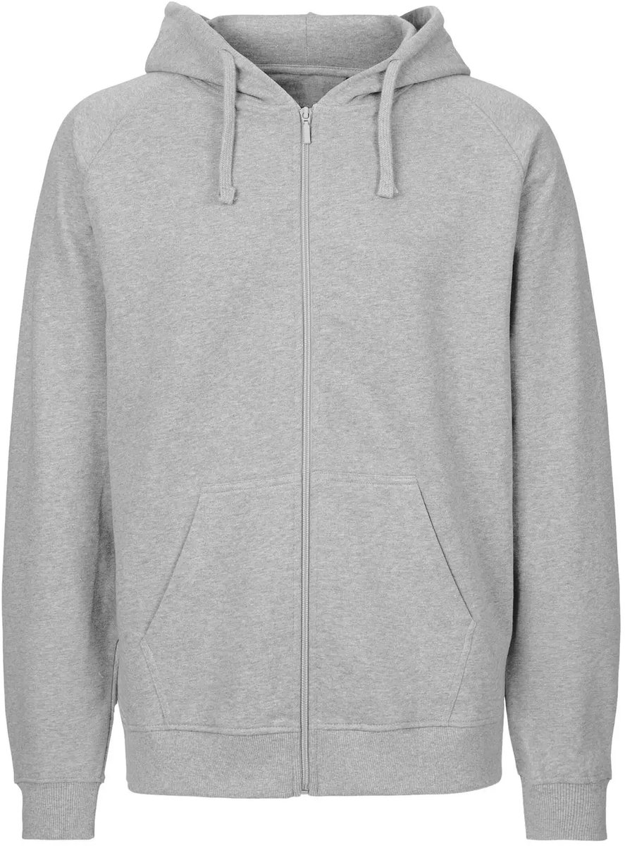 Neutral - Hoodie met Rits - Lichtgrijs - 100% Biologisch Katoen - L