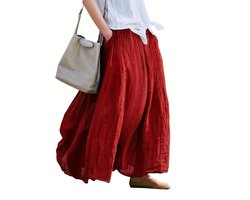Currero Broekrok Dames - Skort - Skirts - Skirt - Rok - Midi - Korte Broek - Culotte - Wandelrok - Rokje - Legging - Geel L