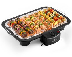 Swiss Haus® TBQ23 Elektrische Barbecue - 38 x 22 cm - 2000W – Tafel BBQ – Regelbare Thermostaat –…