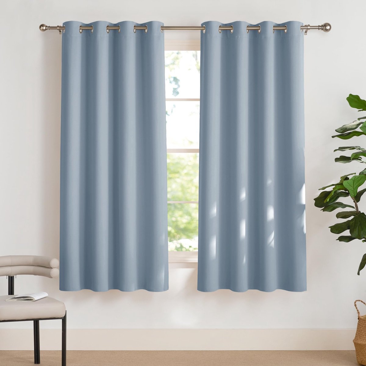 Dailygoods- Verduisteringsgordijnen Volledige Verduistering - 2 Panelen - 140B x 175H cm - Warmte/Koude-Isolerend - Lichtwerend - Elegant Ontwerp - Raamdecoratie