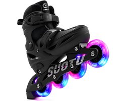 Patins à roues alignées Suotu - Taille 34-37 - roues lumineuses - Zwart