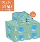 Naïf - Sterke Waterwipes - 99% Water - 0% parfum en 0% alcohol - 2160 doekjes (40 stuks x 54 doekjes)